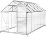 Tectake Gew&auml;chshaus Mit Fundament 11 13 M&sup3; Aluminiumrahmen 375 x 185 x 195 cm