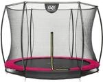 EXIT Silhouette Bodentrampolin D244cm mit Sicherheitsnetz - rosa