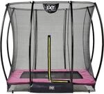 EXIT Silhouette Bodentrampolin Rosa 153x214cm m. Sicherheitsnetz
