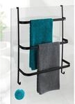 Wenko Handtuchhalter Irpinia 3 Handtuchstangen 54,5 x 77,5 x 21,5 cm Schwarz