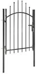 vidaXL Gartentor Stahl 1x1,75 m Schwarz 143059