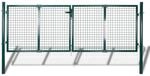 vidaXL Zauntor Stahl 306 x 100 cm Gr&uuml;n 42979