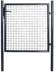 vidaXL Gitter-Gartentor Verzinkter Stahl 100 x 100 cm Grau 143369