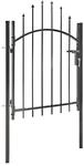 vidaXL Gartentor Stahl 1x1,5 m Schwarz 143058