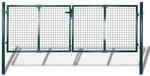 vidaXL Zauntor Stahl 306 x 125 cm Gr&uuml;n 42981