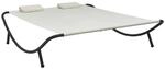 vidaXL Sonnenliege Stoff Creme 48074