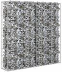 vidaXL Gabionenwand mit Abdeckung Verzinkter Stahl 80x20x100 cm 143577