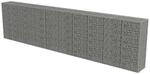 vidaXL Gabionenwand mit Abdeckung Verzinkter Stahl 600x50x150 cm 143582