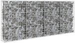 vidaXL Gabionenwand mit Abdeckung Verzinkter Stahl 200x20x85 cm 143580