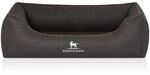 Knuffelwuff Hundebett Columbia Orthop&auml;disch Kunstleder M-L 85 x 63cm Schwarz