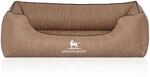 Knuffelwuff Hundebett Tampa Orthop&auml;disch Kunstleder M-L 85 x 63cm Camel