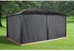Sojag Vorhang-Set f&uuml;r Aluminium Pavillon Meridien 12 x 16 Anthrazit