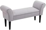 HOMCOM Sitzbank bis 130 kg Belastbar Segelstoff Grau 102 x 36 x 51 cm