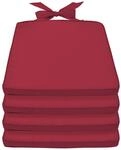 Beautissu Pia Stuhlkissen 45x40x5cm Rot 4tlg