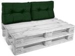 Beautissu ECO Style Palettenkissen R&uuml;cken 60x40x10cm Dunkelgr&uuml;n 2tlg