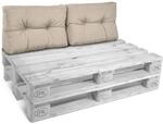 Beautissu ECO Style Palettenkissen R&uuml;cken 60x40x10cm Natur 2tlg
