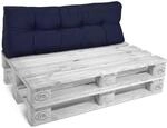 Beautissu ECO Style Palettenkissen R&uuml;cken 120x40x10cm Dunkelblau