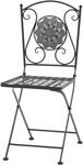 Siena Garden Klappsessel Como Stahl 37 cm x 36 cm x 90 cm Grau Mosaik