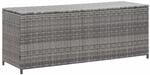 vidaXL Garten-Auflagenbox Grau 150x50x60 cm Poly Rattan 46462