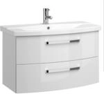 Pelipal Waschtisch Serie 4010 84 cm Wei&szlig; Hochglanz mit Softclose