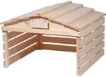 Dobar M&auml;hrobotergarage mit abnehmbarem Dach Fichte Natur 52,5 x 78,5 x 74 cm