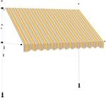 vidaXL Einziehbare Markise Handbetrieben 300 cm Gelb/Blau Gestreift 43228
