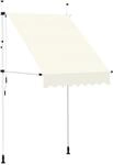 vidaXL Einziehbare Markise Handbetrieben 150 cm Cremewei&szlig; 143693