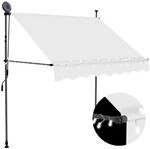 vidaXL Einziehbare Markise Handbetrieben mit LED 100 cm Creme 145869