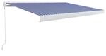 vidaXL Manuelle Kassetten-Markise 400x300 cm Blau und Wei&szlig; 3052674