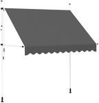 vidaXL Einziehbare Markise Handbetrieben 250 cm Anthrazit 143689