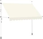 vidaXL Einziehbare Markise Handbetrieben 300 cm Cremewei&szlig; 143696