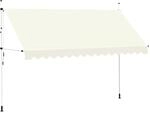 vidaXL Einziehbare Markise Handbetrieben 400 cm Cremewei&szlig; 143698