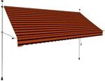 vidaXL Einziehbare Markise Handbetrieben 300 cm Orange und Braun 145838