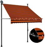 vidaXL Einziehbare Markise Handbetrieben mit LED 150 cm Orange Braun 145877