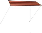 vidaXL Einziehbare Markise 350x150 cm Orange und Braun 145898