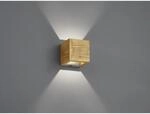 Trio LED-Wandleuchte Brad 4,3W Echtholz und Metall Nickel antik