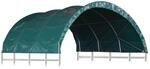 vidaXL Wei&szlig;ezelt PVC 3,7x3,7 m Gr&uuml;n