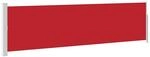 vidaXL Ausziehbare Seitenmarkise 140&times;500 cm Rot 48397