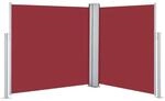 vidaXL Ausziehbare Seitenmarkise Rot 120 x 600 cm 48453