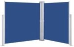 vidaXL Ausziehbare Seitenmarkise Blau 140 x 600 cm 48458