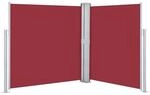 vidaXL Ausziehbare Seitenmarkise Rot 140 x 600 cm 48459