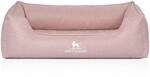 Knuffelwuff Hundebett Luisa Orthop&auml;disch Velours M-L 85 x 63cm Rosa
