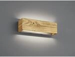 Trio LED-Wandleuchte Brad 13,5W Echtholz und Metall Nickel antik