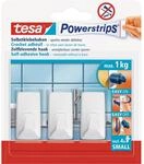 Tesa Selbstklebehaken Kunststoff 3 St&uuml;ck mit 4 x Powerstrips Small
