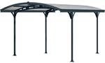 Palram Einzelcarport Atlas Aluminium mit Bogen 495 cm x 288 cm Basaltgrau