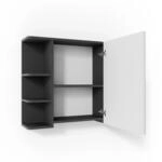 Vicco Badspiegelschrank Fynn Anthrazit/Wei&szlig; 80 x 64 cm