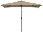 vidaXL Sonnenschirm mit Metall-Mast 300x200 cm Taupe 44502