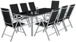 Tectake Aluminium Sitzgruppe Pompeii Mit Aluminiumgestell F&uuml;r 8 Personen Wetterfest