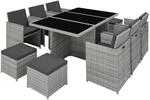 Tectake Aluminium Rattan Sitzgruppe New York Wetterfest und Uv Best&auml;ndig 2