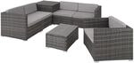 Tectake Rattan Lounge Pisa F&uuml;r 5 Personen Widerstandsf&auml;hig und Uv Best&auml;ndig 67 x